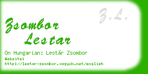 zsombor lestar business card